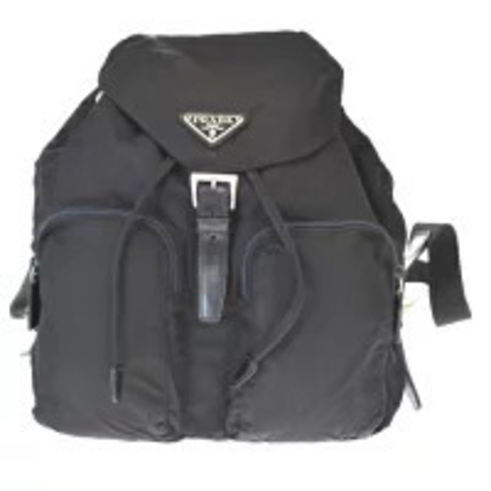 Prada Backpack Daybag Rucksack Bag Black Leather